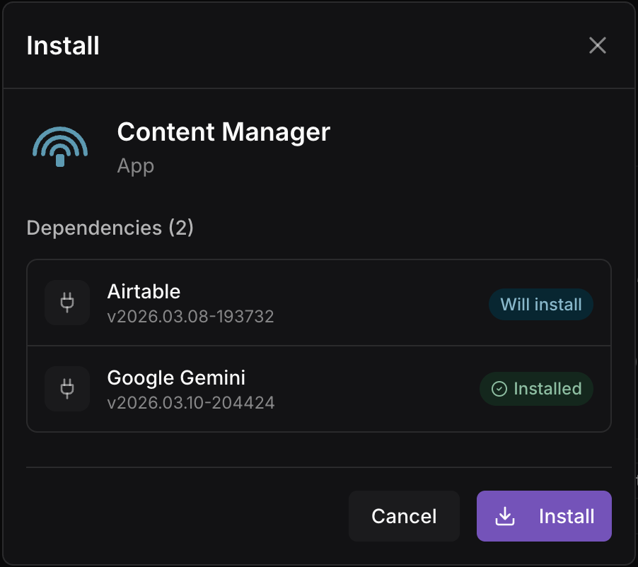 Dependencies Resolve Automatically