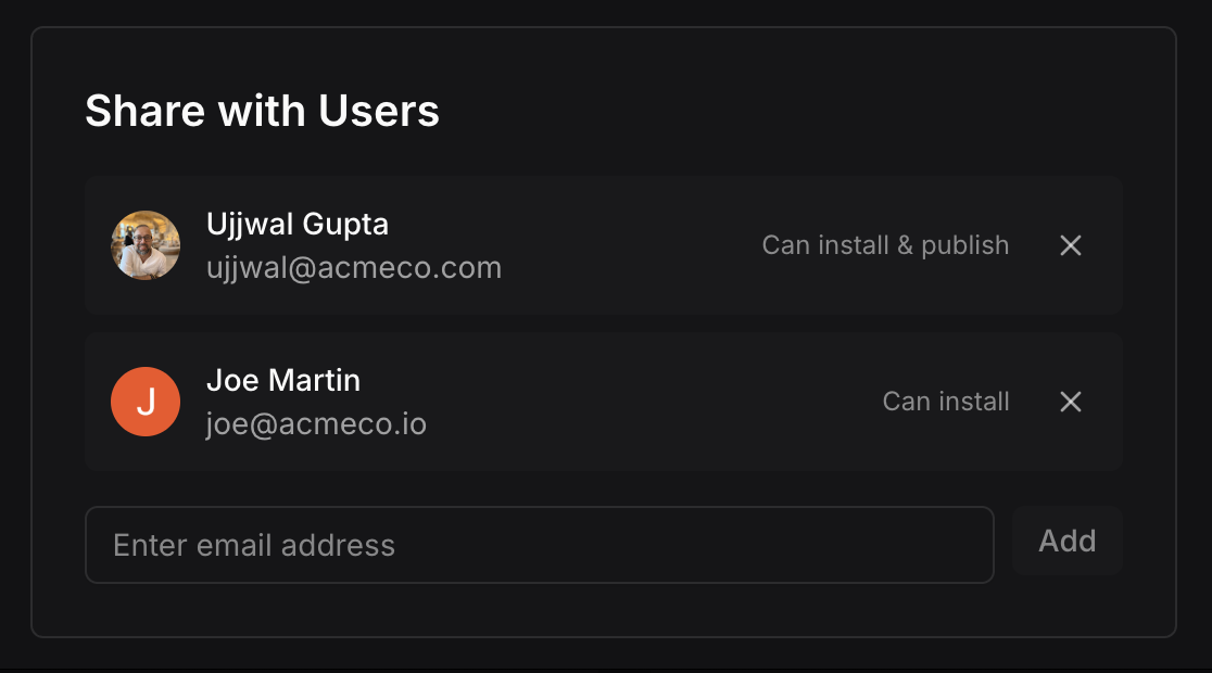 Control Who Can Install vs Publish